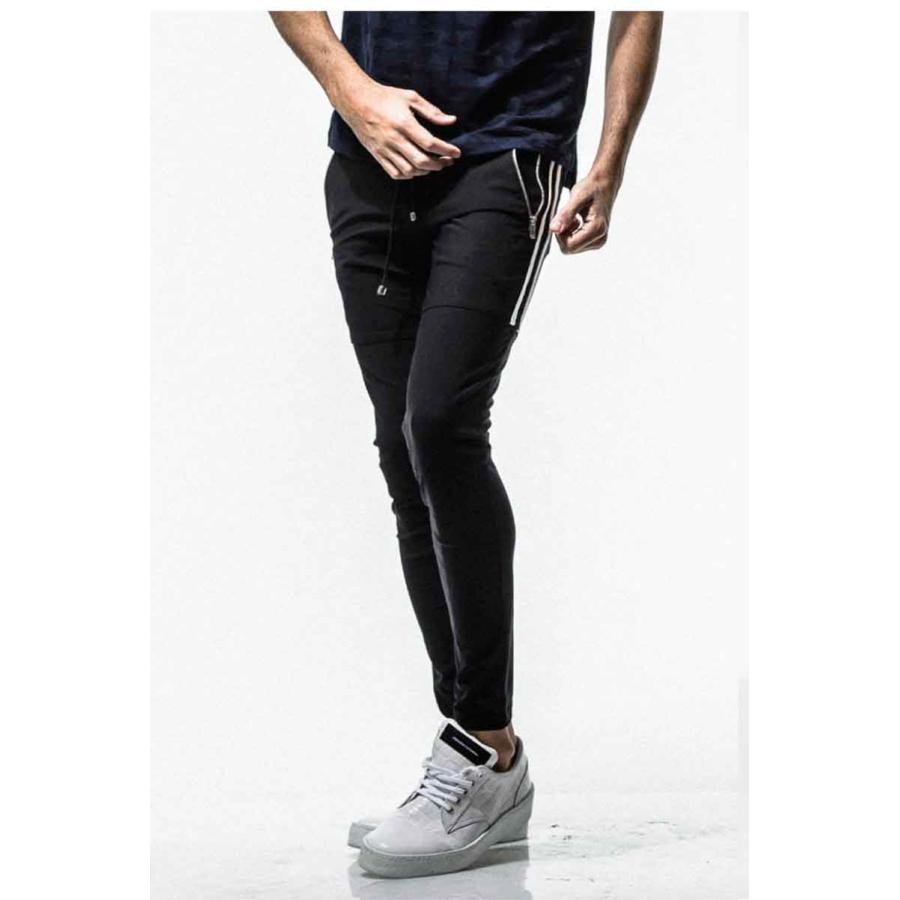 RESOUND CLOTHING リサウンドクロージング Johnson LINE NYLON PT / ブラック×ホワイト ボトムス パンツ ラインパンツ トラックパンツ 返品交換不可 | RESOUND CLOTHING