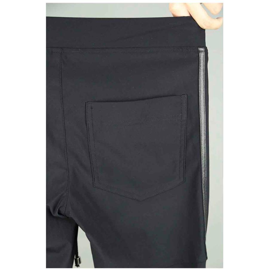RESOUND CLOTHING リサウンドクロージング Johnson LINE NYLON PT / ブラック×ブラック ボトムス パンツ ラインパンツ トラックパンツ 返品交換不可 | RESOUND CLOTHING | 08