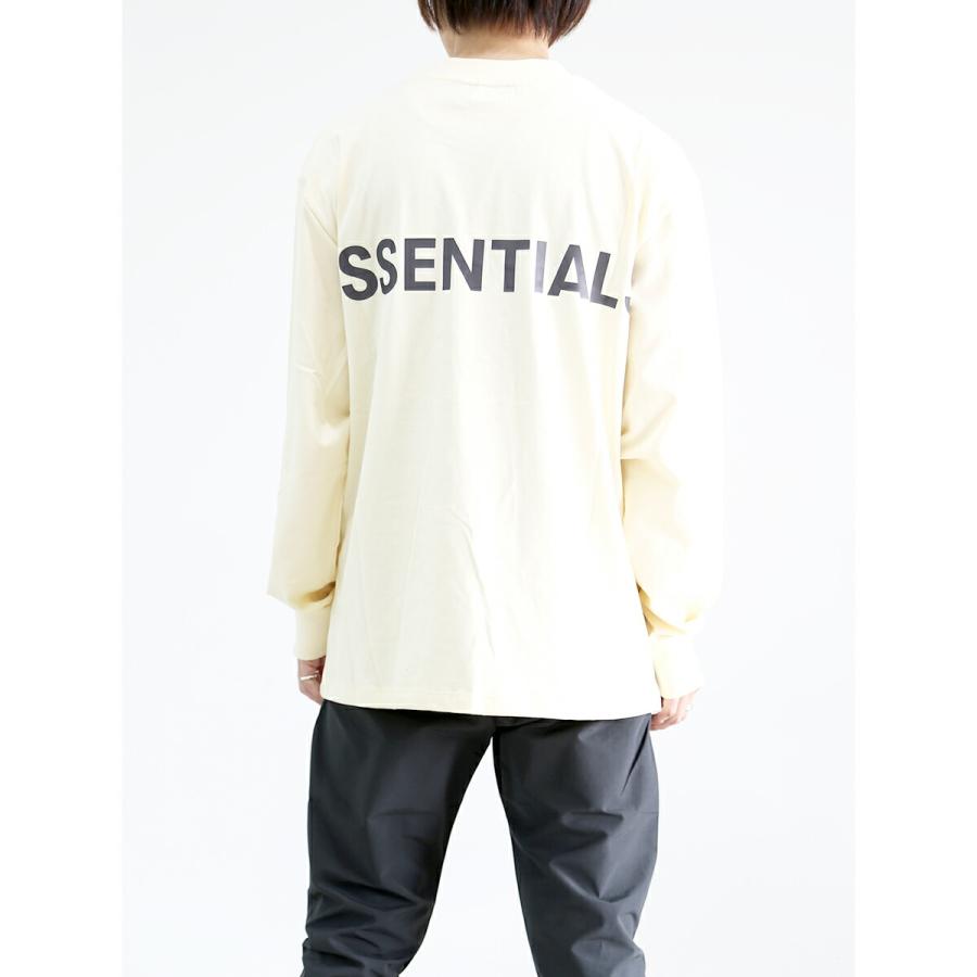 トップス メンズ Tシャツ カットソー FEAR OF GOD FOG ESSENTIALS フィアオブゴッド エッセンシャルズ REFLECTOR LOGO L/S TEE / ベージュ 返品交換不可 | FEAR OF GOD