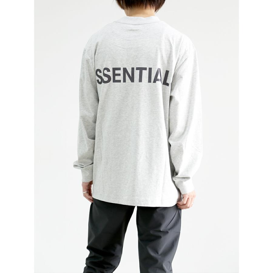 トップス メンズ Tシャツ カットソー FEAR OF GOD FOG ESSENTIALS フィアオブゴッド エッセンシャルズ REFLECTOR LOGO L/S TEE / グレー 返品交換不可 | FEAR OF GOD