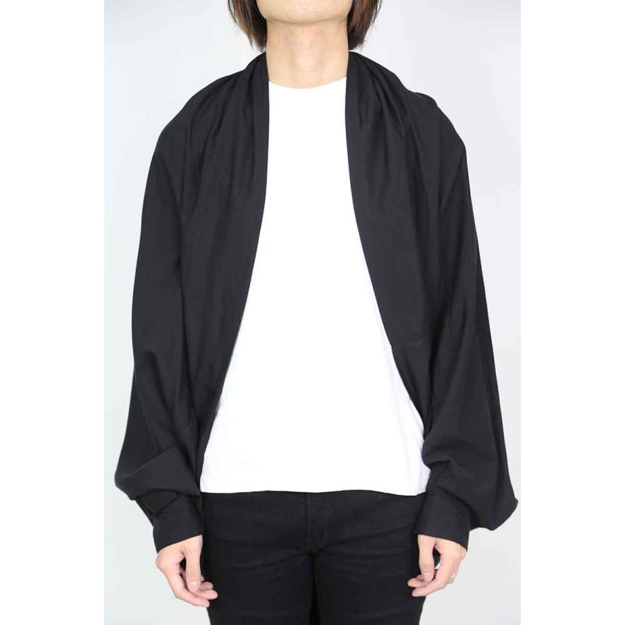 JULIUS [JULIUS][ユリウス]COCOON SHIRT / ブラックトップス シャツ  
