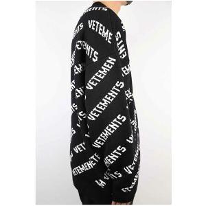 セール商品 70%OFF 送料無料 トップス VETEMENTS ヴェトモン MONOGRAM KNITTED SWEATER / ブラック 返品交換不可_3