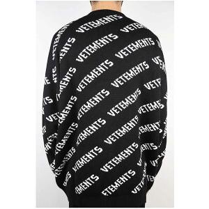 セール商品 70%OFF 送料無料 トップス VETEMENTS ヴェトモン MONOGRAM KNITTED SWEATER / ブラック 返品交換不可_4
