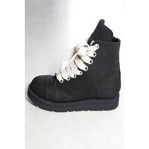 送料無料 シューズ A.F ARTEFACT エーエフ アーティファクト サイドジップレースアップブーツ / Boots / ブラック / ag-9098-1の画像