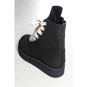 送料無料 シューズ A.F ARTEFACT エーエフ アーティファクト サイドジップレースアップブーツ / Boots / ブラック / ag-9098-1の画像