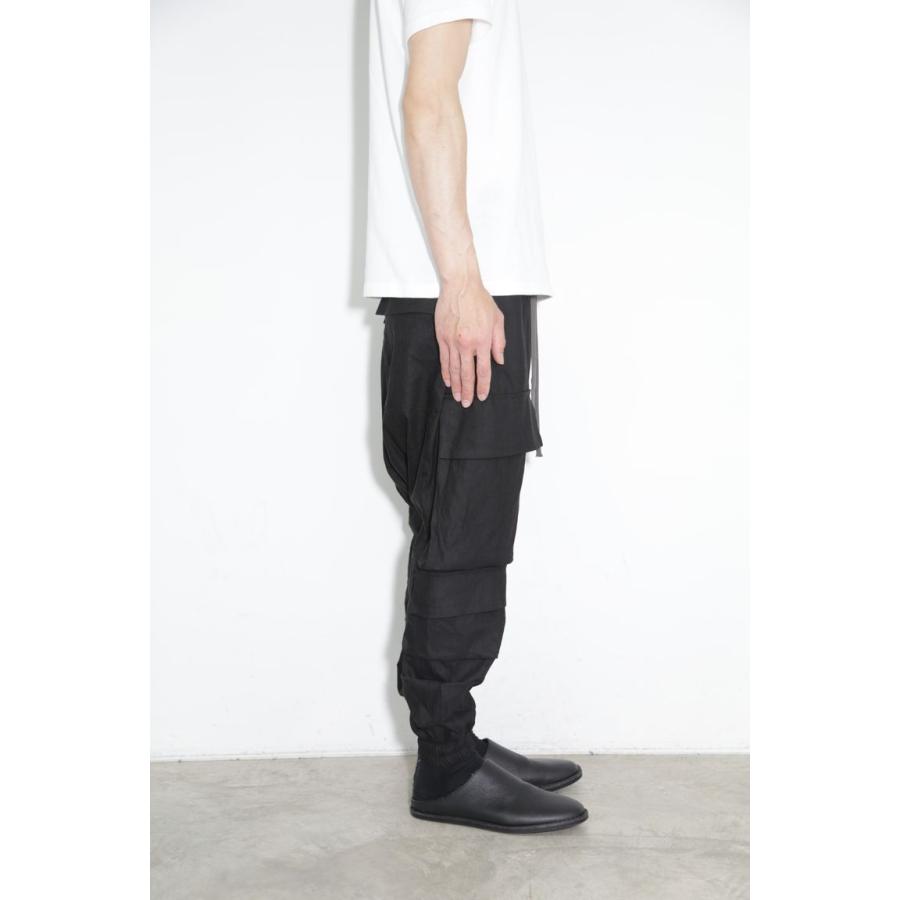 ブラック/ホワイト サルエルパンツA.F ARTEFACT