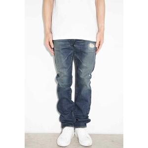 送料無料 ボトムス HYSTERIC GLAMOUR ヒステリックグラマー RW CLASH加工デニムスリムストレートパンツ / ダークインディゴ |  | 02