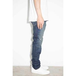 送料無料 ボトムス HYSTERIC GLAMOUR ヒステリックグラマー RW CLASH加工デニムスリムストレートパンツ / ダークインディゴ |  | 03