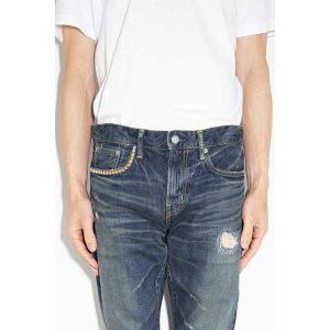 送料無料 ボトムス HYSTERIC GLAMOUR ヒステリックグラマー RW CLASH加工デニムスリムストレートパンツ / ダークインディゴ |  | 05