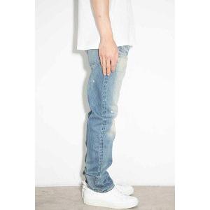 送料無料 ボトムス HYSTERIC GLAMOUR ヒステリックグラマー RW CLASH加工デニムスリムストレートパンツ / ライトインディゴ |  | 03