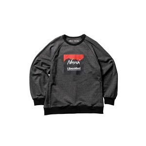 送料無料 トップス liberaiders リベレイダース NANGA X LIBERAIDERS ECO HYBRID SWEAT SHIRT / ブラック 返品交換不可｜valuationshare｜02