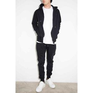 セール商品 30%OFF 送料無料 セットアップ 1PIU1UGUALE3 RELAX【セットアップ】グリッターロゴジップパーカー・ロングパンツ / ブラック | 