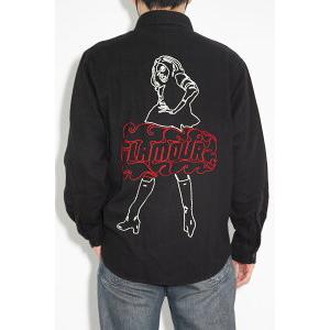 美品　HYSTERIC GLAMOUR W32 VIXEN GIRL 刺繍　赤耳 セール商品 20%OFF 送料無料 トップス HYSTERIC GLAMOUR ヒステリック