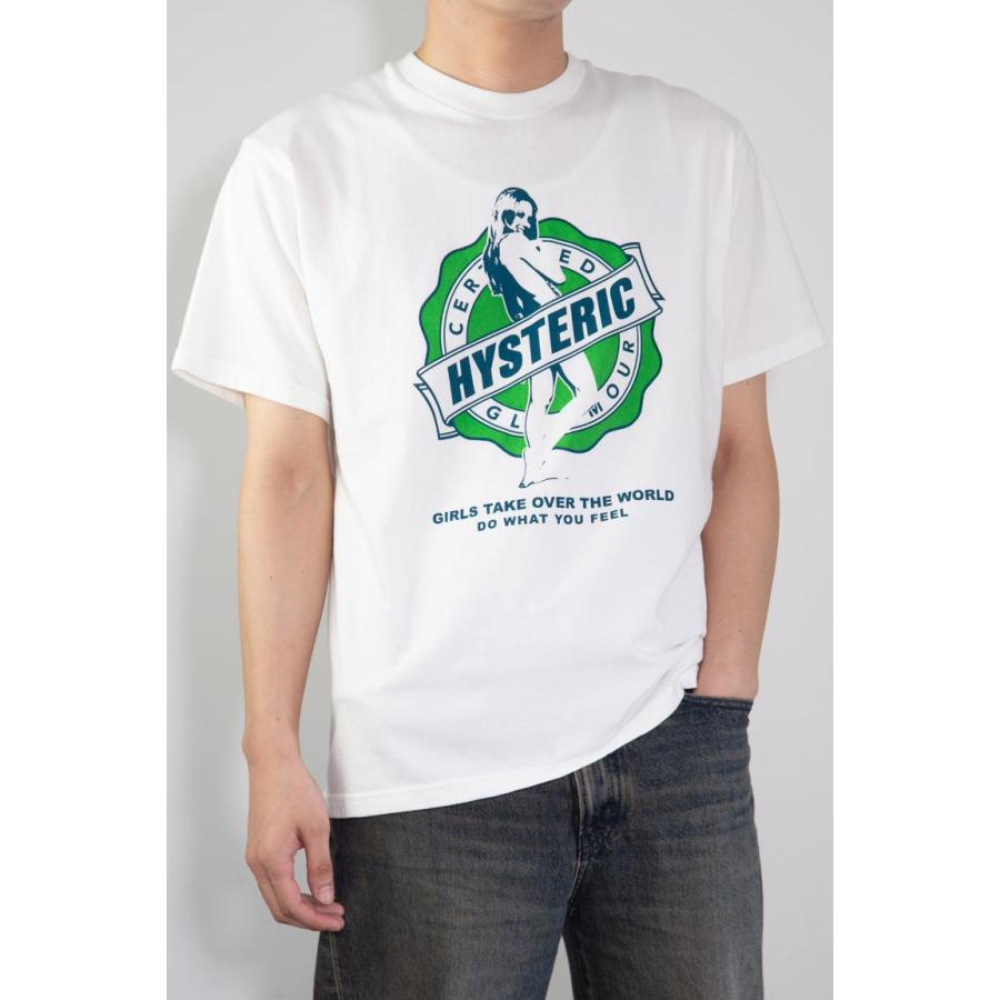 送料無料 トップス HYSTERIC GLAMOUR ヒステリックグラマー GIRLS TAKE OVER Tシャツ / ホワイト 返品交換不可 | 