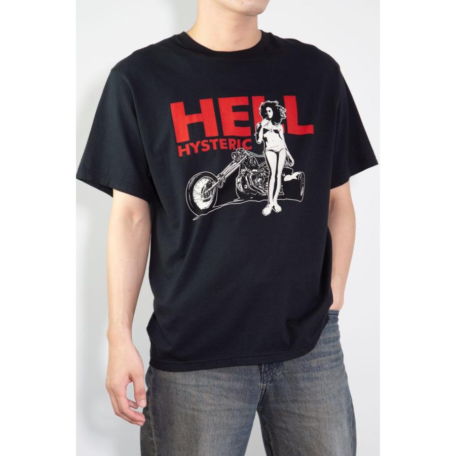 送料無料 トップス HYSTERIC GLAMOUR ヒステリックグラマー HELL HYSTERIC Tシャツ / ブラック 返品交換不可 | 