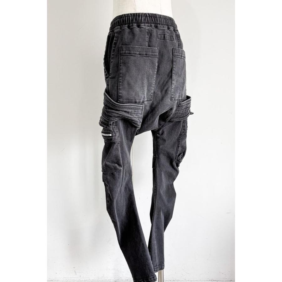 送料無料 ボトムス A.F ARTEFACTサルエルカーゴスキニーデニム