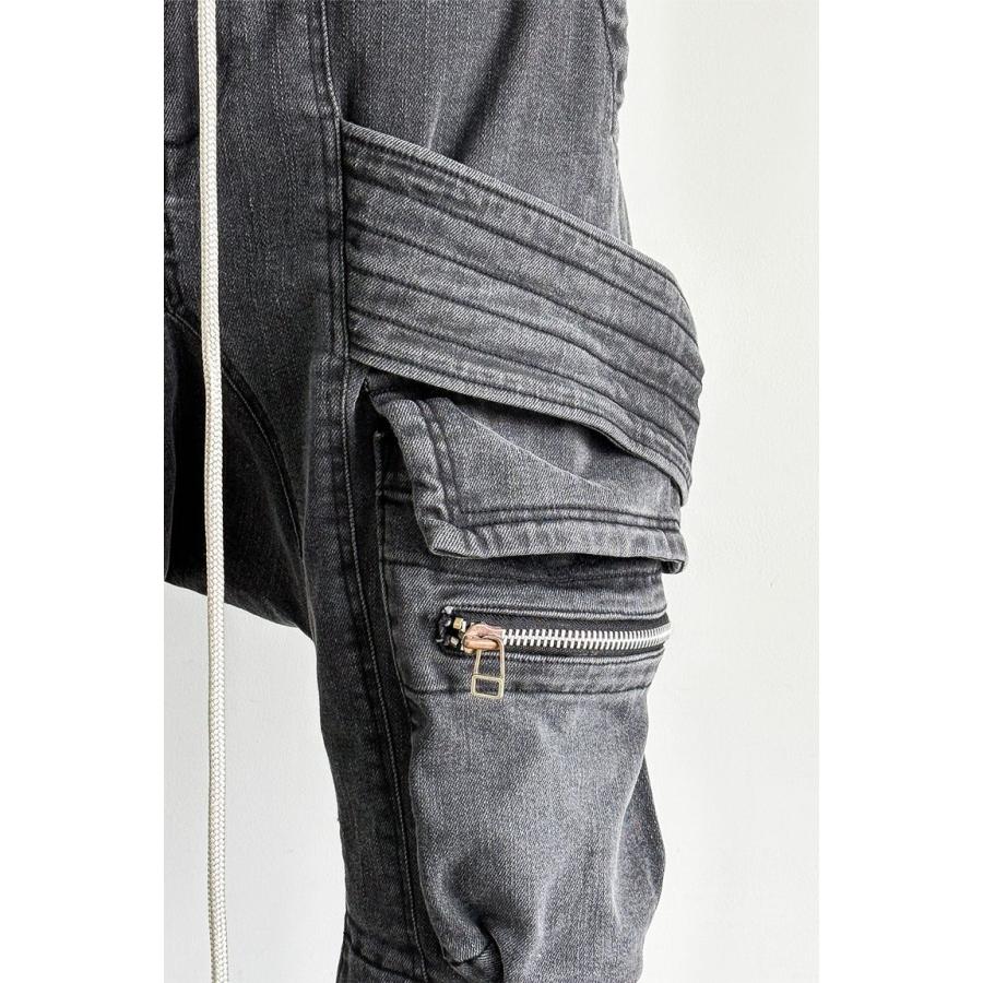 送料無料 ボトムス A.F ARTEFACTサルエルカーゴスキニーデニム