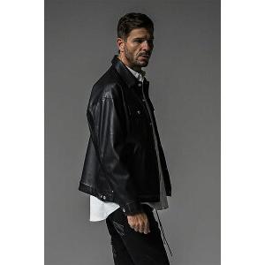 送料無料 RESOUND CLOTHING リサウンドクロージング LEATHER OVER 3RD G / ブラック |  | 02