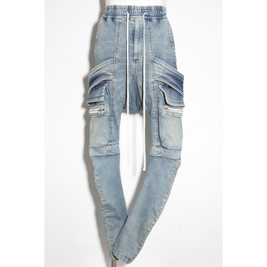 送料無料 ボトムス A.F ARTEFACT エーエフ アーティファクト サルエルカーゴスキニーデニム / Indigo Denim Cargo Sarouel Skinny / インディゴ / ag-6036-2 |  | 03