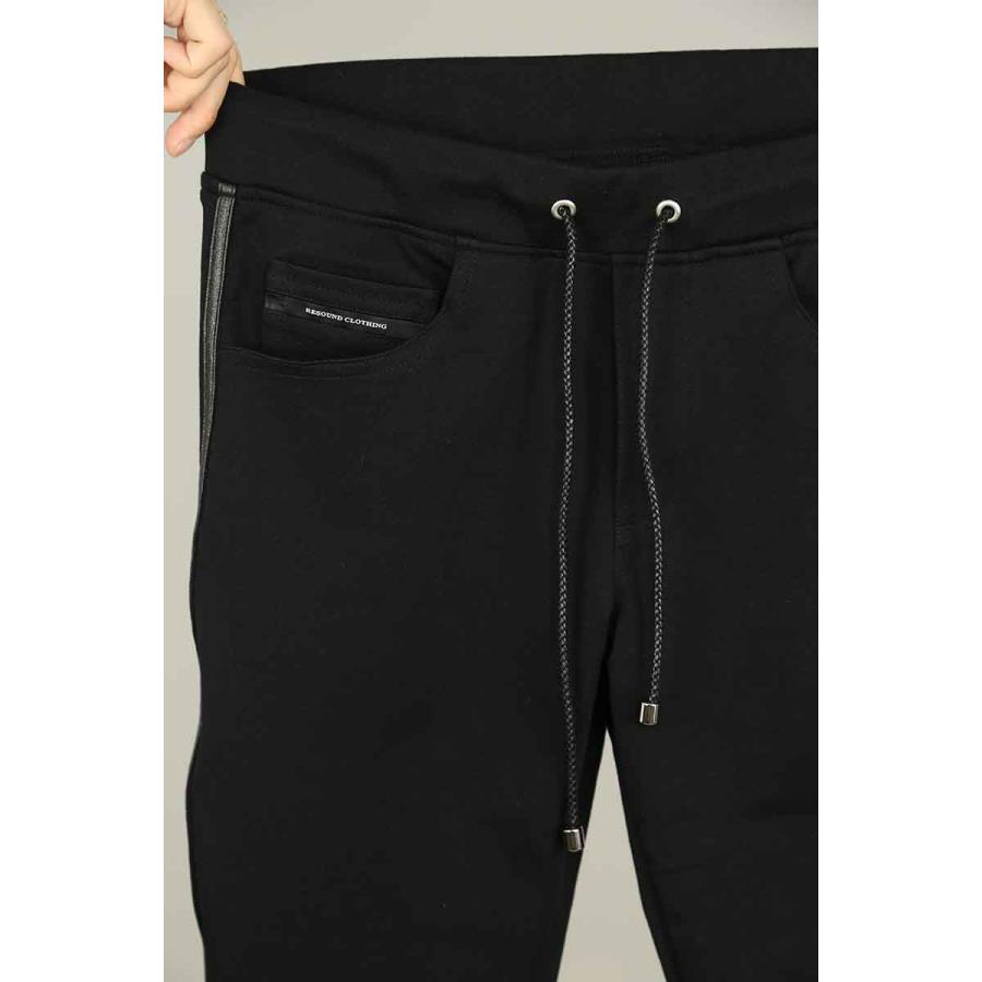 RESOUND CLOTHING リサウンドクロージング 人気定番商品 Blind LINE PT / ブラックレザーラインボトムス パンツ トラックパンツ ラインパンツ 返品交換不可 | RESOUND CLOTHING | 07