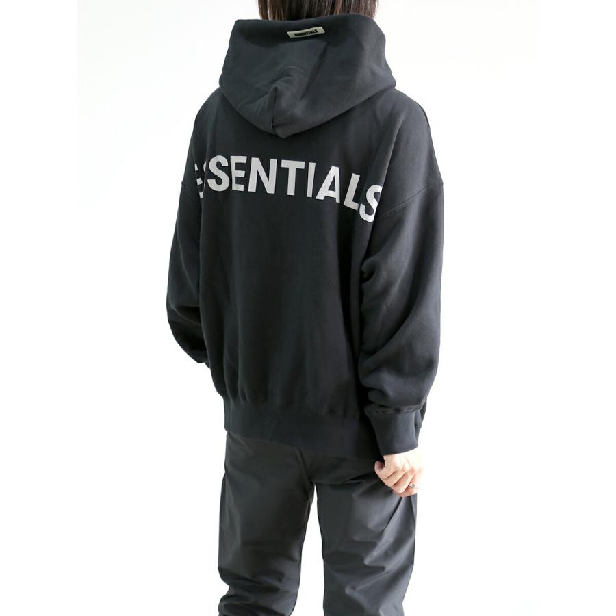 トップス メンズ パーカー フーディー FEAR OF GOD FOG ESSENTIALS フィアオブゴッド エッセンシャルズ PULLOVER HOODIE REFLECTOR / ブラック 返品交換不可 | FEAR OF GOD