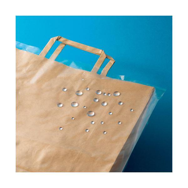 TANOSEE　紙袋を雨から守るポリカバー　L　1パック（50枚）　〔×5セット〕　ヨコ470×タテ680×奥行220mm
