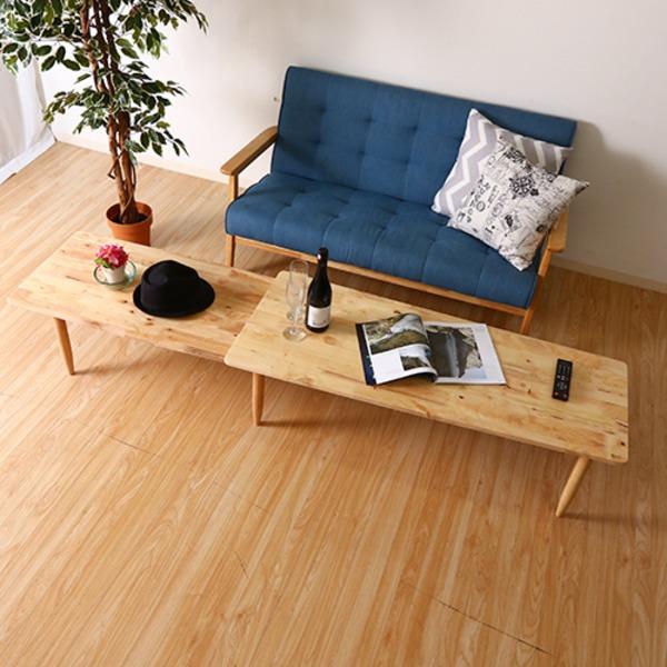 センターテーブル ローテーブル 幅122cm ナチュラル 木製 Natural