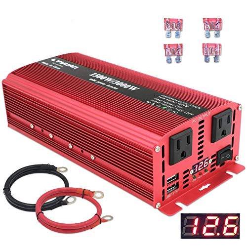 通販激安 Ipowerbingo インバーター 12v 定格 1500w 最大 3000w Dc12v 直流 Ac100v 交流 変換 カーインバーター キャン 特急 Superavila Com
