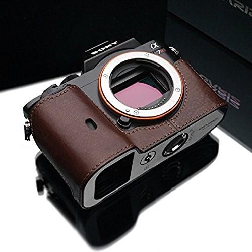 Gariz ゲリズ Genuine レザーカメラハーフケース Sony A7/A7R用 (ブラウン)