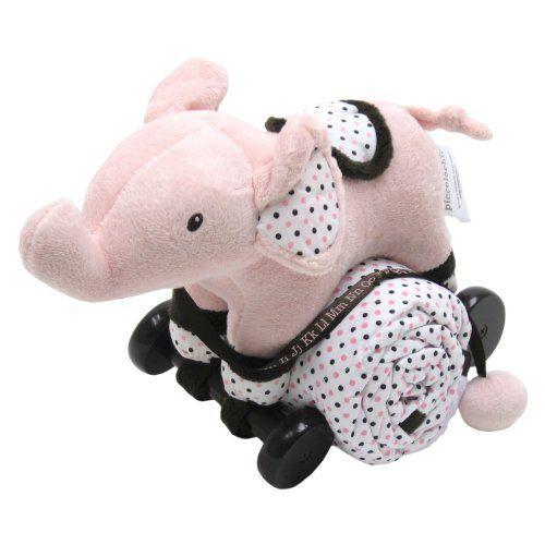 Pull Toy with Baby Quilted Blanket Color: Pink Elephant ぬいぐるみ