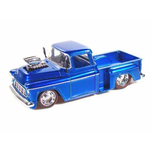 国内配送 ダイキャストカー 1955 シェビー Stepside トラック Blown メタリックブルー 1 24 最新コレックション Www Doctor Plan Com