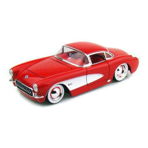 ダイキャストカー 1957 シェビー コルベット Baby Moons レッド 1/24