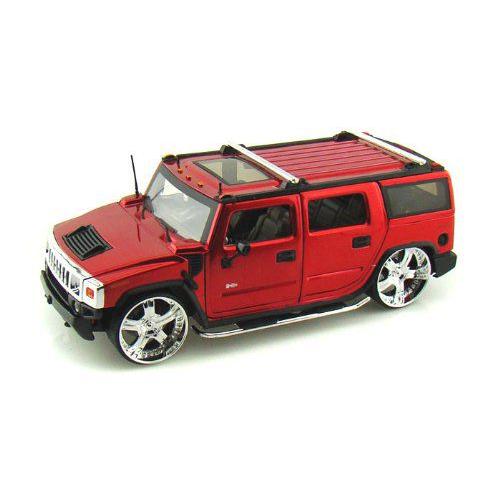 ダイキャストカー Hummer H2 ハマー H2 DUB メタリックレッド 1/24