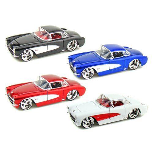 ダイキャストカー 1957 シェビー コルベット 4台セット 1/24