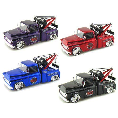 ダイキャストカー 1955 シェビー Stepside 牽引トラック 4台セット 1/24