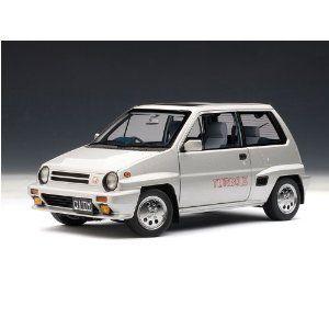 Honda City Turbo II 1/18 Silver w/ Motocompo in Red with