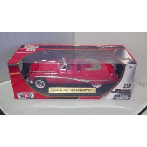 MotorMax 1949 Buick Roadmaster Die-cast 1:18 スケール Collectible Model Car (Red) ダイキャスト ミ