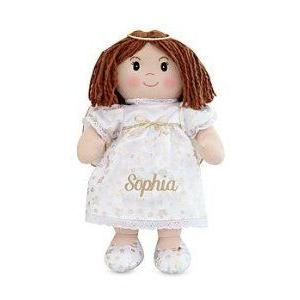 Personalized Angel Rag Doll - Brunette ドール 人形 おもちゃ