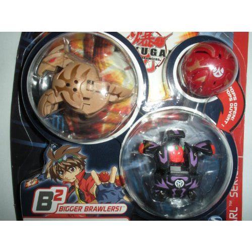 Bakugan バクガン Battle Brawlers Bakupearl B2 Series Starter Pack (Tan) Storm Skyress (Black) Wari
