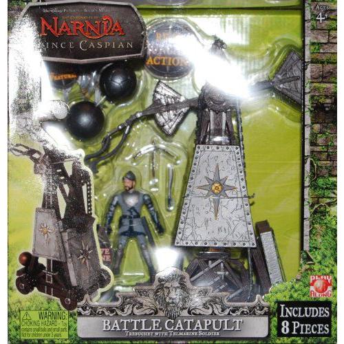The Chronicles of Narnia Battle Catapult Trebuchet with Telmarine Soldier Battle Damage Figure - R