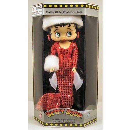 Betty Boop Collectible ドール - Red Dress, White Fur Hat with Fur Muff Style by Precious Kids フィ