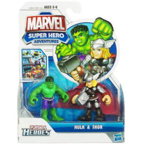 Marvel マーブル Super Hero スーパーヒーローズ Adventures Mini Figure 2Pack Hulk Thor フィギュア 人