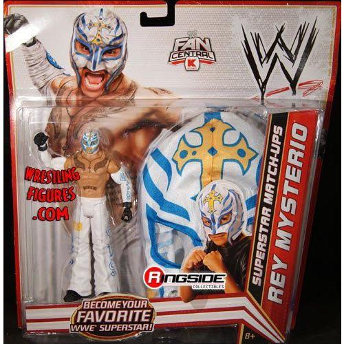 REY MYSTERIO SUPERSTAR MATCH-UPS WHITE & BLUE MASK WWE プロレス Wrestling アクションフィギュア 人｜value-select