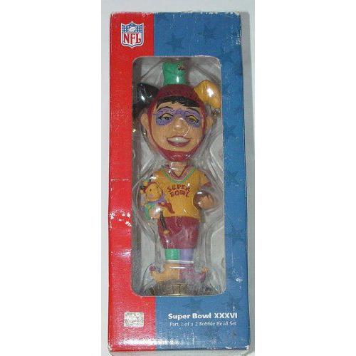 Super Bowl XXXVI Part 1 of 2 Bobble Head Set Mardigras Theme Super Bowl Bobble Head フィギュア 人