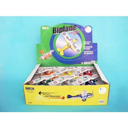 Fancy Flight Pullback Biplane 12 Pc Asstミニカー モデルカー ダイキャスト
