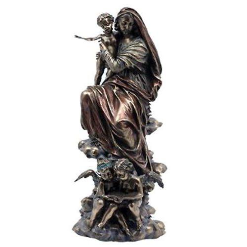 天使のいる聖母子 ロッソフィオレンティーノ作 リアルブロンズ風 彫刻像