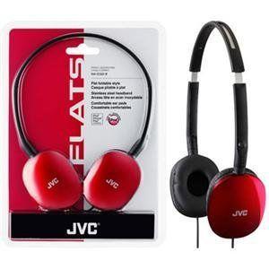 JVC America, FLAT Headpones - Red (Catalog Category: Headphone ヘッドフォン / Headphone ヘッドフォ