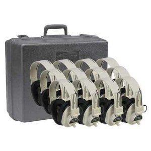 Califone 2924AVPS-12 Twelve(12) Deluxe 2924AVPS Headphone ヘッドフォン with 2001 Case