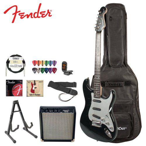 Fender フェンダー Starcaster JF-028-0002-506-KIT-3 Onyx Black Electric Guitar with Stand, Strap, S フェンダーのスターキャスターご存知ですか？ | イシバシ楽器スタッフ