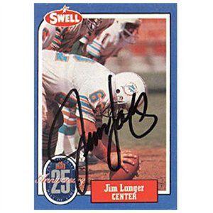 殿堂のジム・ランガー直筆サイン入り1988スウェルホールサッカーカードサッカーカード。